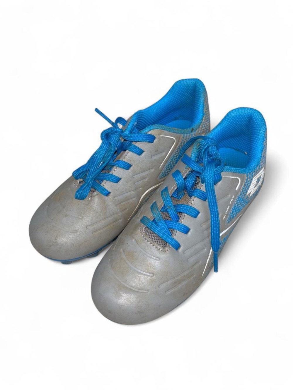 Kids Athletic Sneakers in Gray and Bright Blue